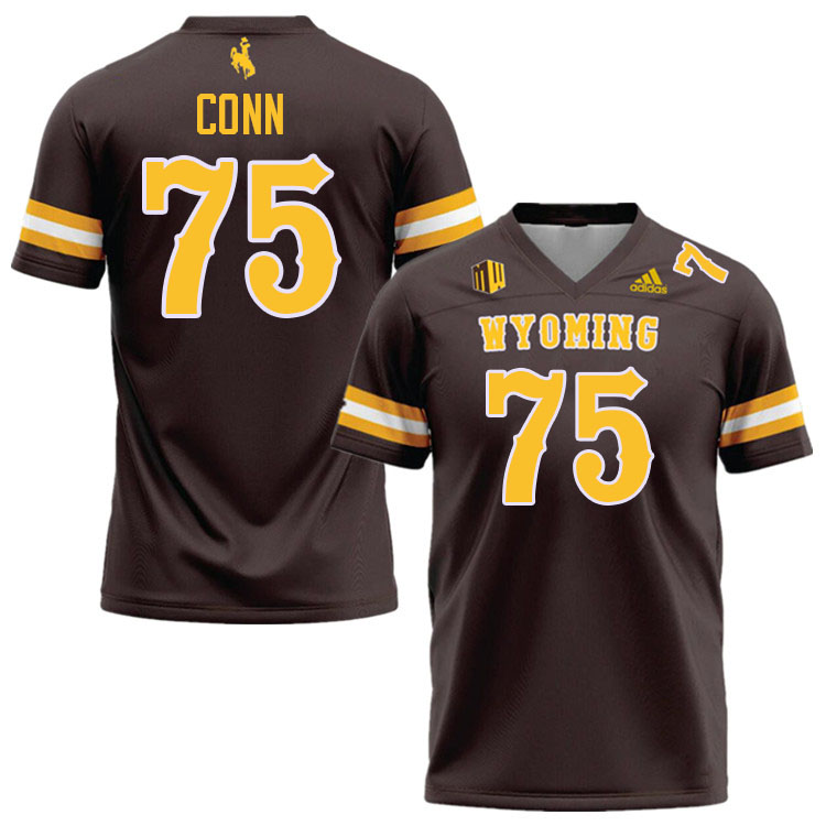 Wyoming Cowboys #75 Alex Conn College Football Jerseys Stitched-Brown